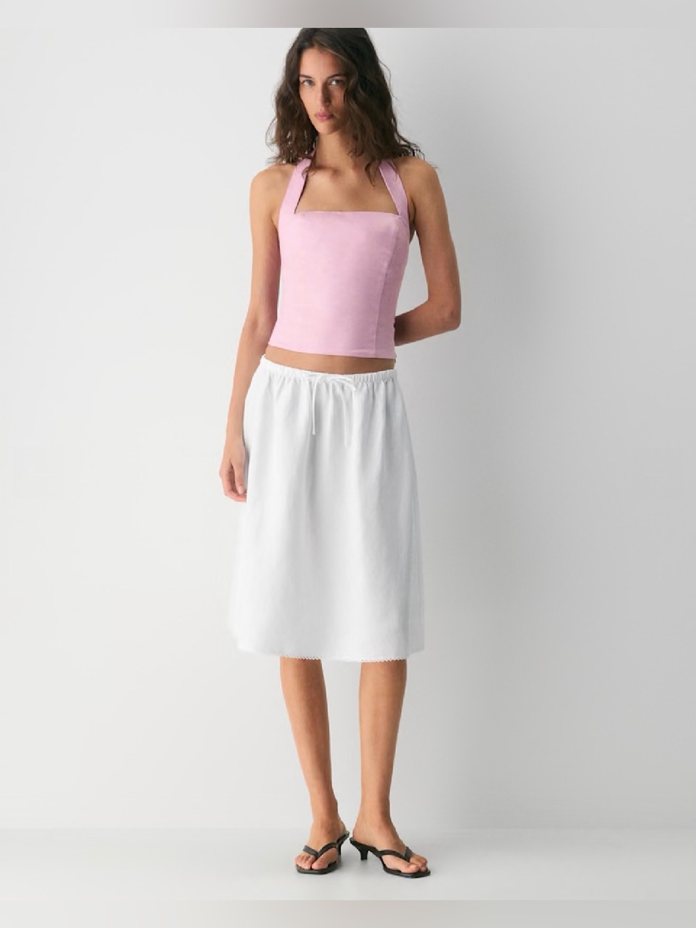Aritzia Wilfred Whisper Linen Halter Top